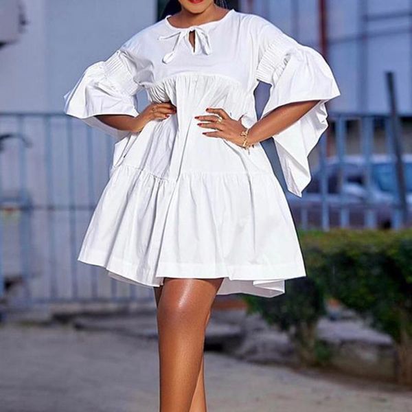 western style ladies dresses spring autumn fashion loose casual oversize african splicing solid color flared sleeves round neck, Black;gray
western style ladies dresses spring autumn fashion loose casual oversize african splicing solid color flared sleeves round neck, Black;gray