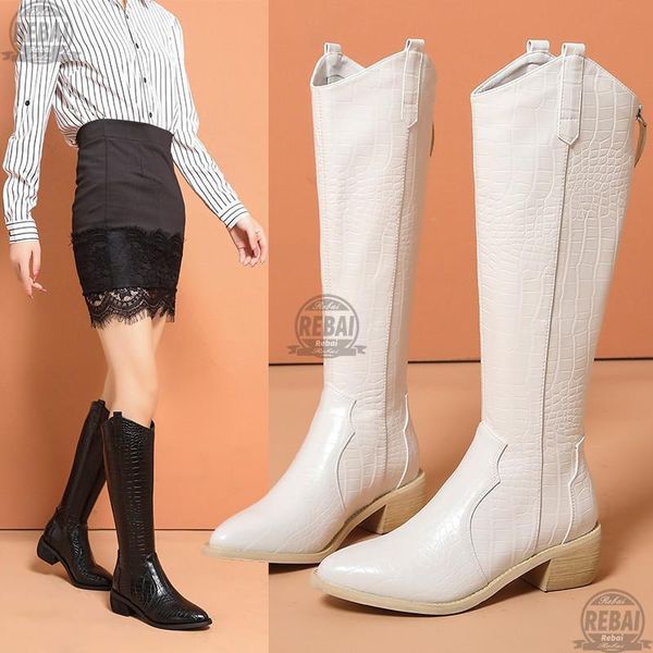 boots 2021 women knee high real leather pointed toe winter shoes fashion party footwear size 35-40, Black
boots 2021 women knee high real leather pointed toe winter shoes fashion party footwear size 35-40, Black