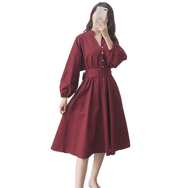 casual dresses women 2021 spring autumn vintage elegant v-neck long dress female high waist lantern sleeve solid pleated chic vestido l14, Black;gray
casual dresses women 2021 spring autumn vintage elegant v-neck long dress female high waist lantern sleeve solid pleated chic vestido l14, Black;gray