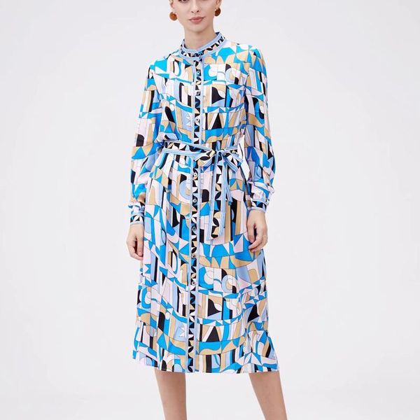 casual dresses 2021 spring style retro bohemian print long-sleeved belt self-cultivation temperament shirt dress high quality, Black;gray
casual dresses 2021 spring style retro bohemian print long-sleeved belt self-cultivation temperament shirt dress high quality, Black;gray