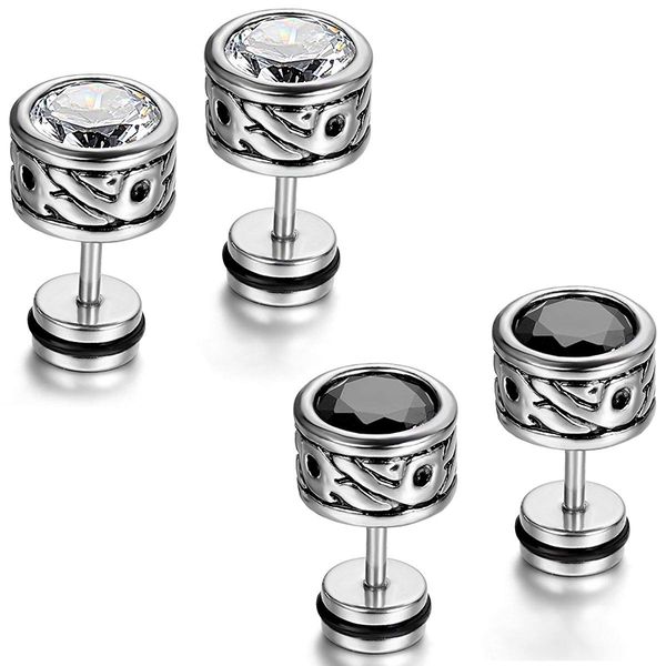 men's vintage stainless steel stud round cz cubic zircon royal totem screw back earrings with a velvet bag, Golden;silver
men's vintage stainless steel stud round cz cubic zircon royal totem screw back earrings with a velvet bag, Golden;silver