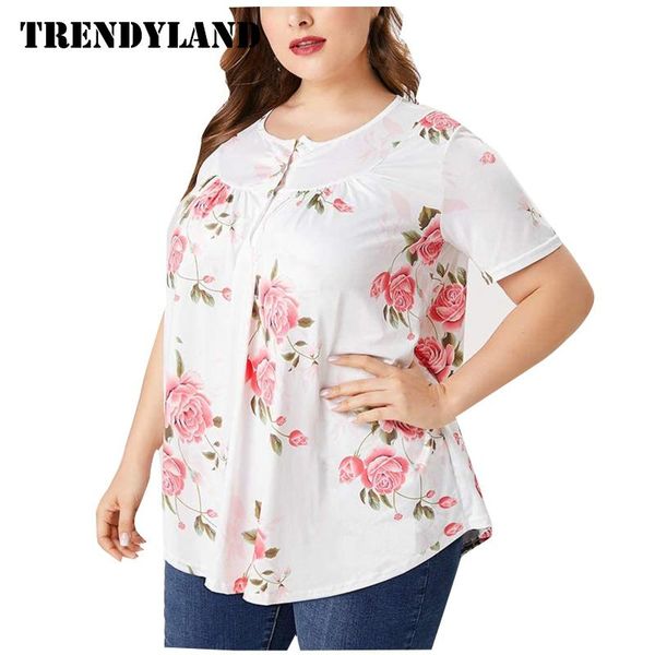 women's blouses & shirts trendyland women plus size fashion flower printing short sleeves o-neck shirt blouse bohemian style oversized, White
women's blouses & shirts trendyland women plus size fashion flower printing short sleeves o-neck shirt blouse bohemian style oversized, White