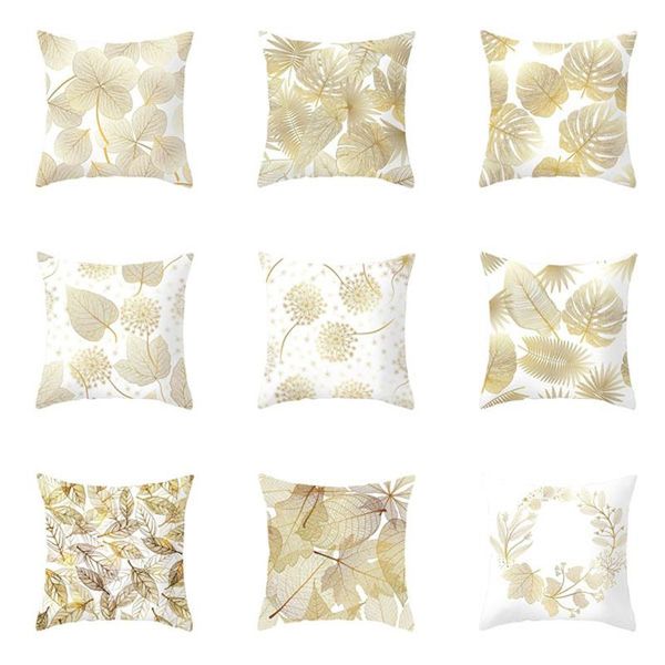 factory direct plant pillowcase polyester printing gold leaf sofa pillow waist pad cover home bed cushion cushion/decorative
factory direct plant pillowcase polyester printing gold leaf sofa pillow waist pad cover home bed cushion cushion/decorative
