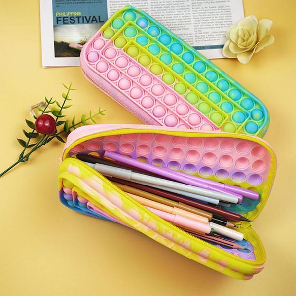 storage bags creative silicone pencil case large capacity rectangular press bubble decompression pen study stationery
storage bags creative silicone pencil case large capacity rectangular press bubble decompression pen study stationery