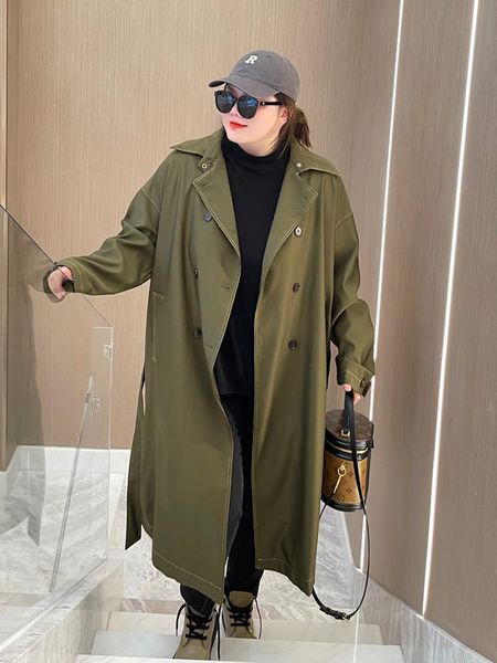 women's trench coats autumn plus-size large women double long breasted loose coat fat british fashion quality top, Tan;black
women's trench coats autumn plus-size large women double long breasted loose coat fat british fashion quality top, Tan;black