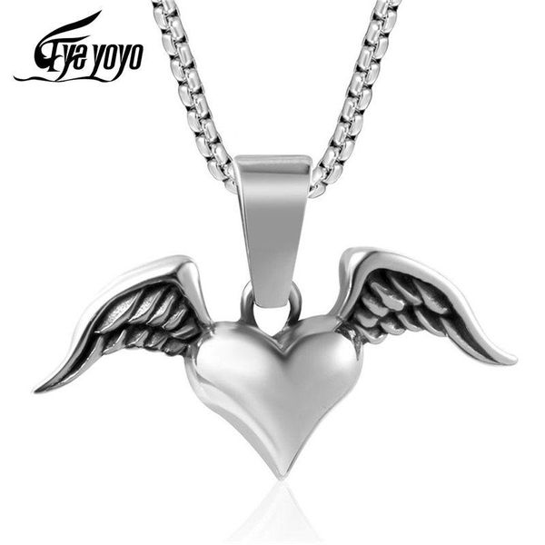 eyeyoyo male love wing titanium steel pendant heart-shaped sports and leisure necklace necklaces, Silver
eyeyoyo male love wing titanium steel pendant heart-shaped sports and leisure necklace necklaces, Silver