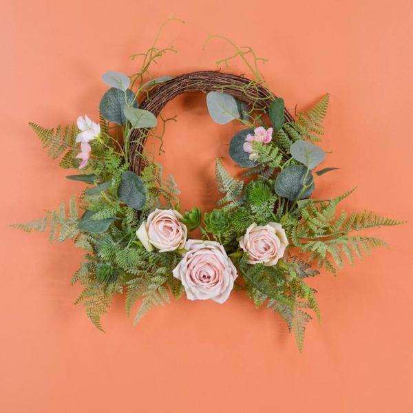 decorative flowers & wreaths european style artificial wreath imitation fern leaf rose door for ring home el wedding decoration
decorative flowers & wreaths european style artificial wreath imitation fern leaf rose door for ring home el wedding decoration