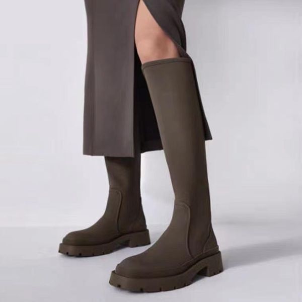 boots women's long 2021 round head thin but knee flat autumn&winter thick bottom high tube knight, Black
boots women's long 2021 round head thin but knee flat autumn&winter thick bottom high tube knight, Black
