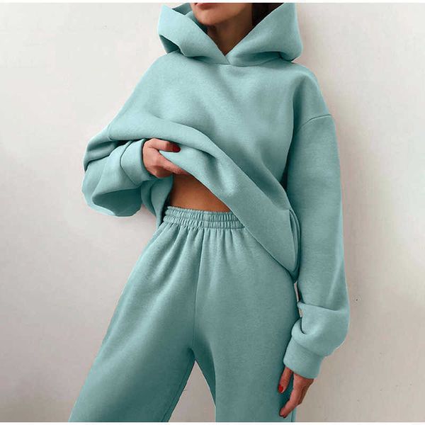 autumn women's tracksuit streetwear casual sweatshirts 2 piece set female solid oversized sports hoodie suit women pants sets 210930, White
autumn women's tracksuit streetwear casual sweatshirts 2 piece set female solid oversized sports hoodie suit women pants sets 210930, White
