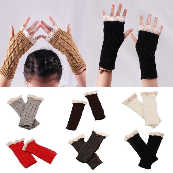 five fingers gloves winter braided cable knit half finger women lace patchwork solid color outdoor warm fingerless mittens thumbhole arm, Blue;gray
five fingers gloves winter braided cable knit half finger women lace patchwork solid color outdoor warm fingerless mittens thumbhole arm, Blue;gray