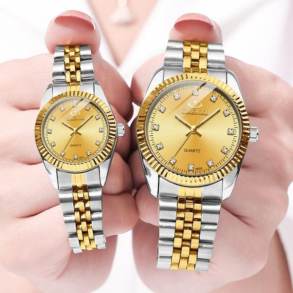 wristwatches chenxi couple watch pair set waterproof watches women fashion business men quartz stainless steel relogio, Slivery;brown
wristwatches chenxi couple watch pair set waterproof watches women fashion business men quartz stainless steel relogio, Slivery;brown
