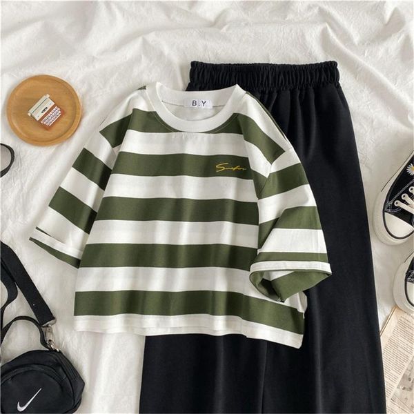 women's tracksuits women sets chic striped summer leisure femme outfits korean trendy soft crop basic black high waist wide-leg womens, Gray
women's tracksuits women sets chic striped summer leisure femme outfits korean trendy soft crop basic black high waist wide-leg womens, Gray