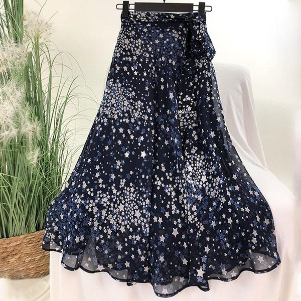 skirts women summer chiffon high waist midi skirt fashion star floral printed bohemian asymmetrical fshion blue, Black
skirts women summer chiffon high waist midi skirt fashion star floral printed bohemian asymmetrical fshion blue, Black