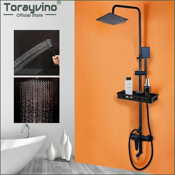 torayvino matte black wall mounted rainfall shower faucet with storage shelf bathroom bathtub faucets mixer tap combo set sets
torayvino matte black wall mounted rainfall shower faucet with storage shelf bathroom bathtub faucets mixer tap combo set sets