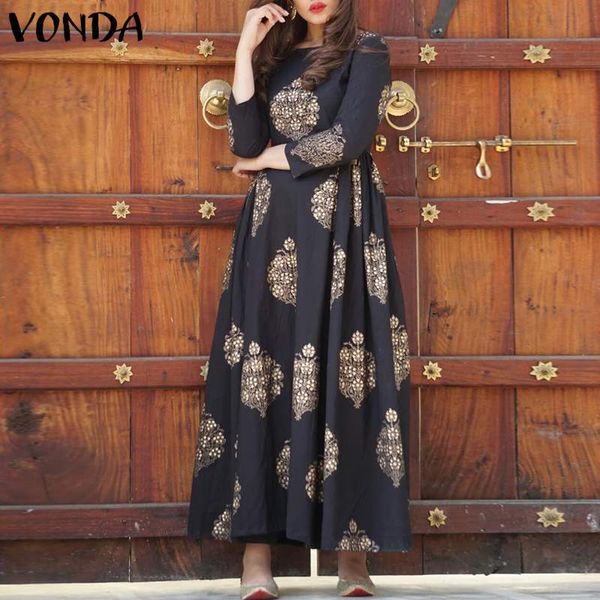 dresses women elegant printed sundress 2021 vonda casual sleeve vintage long dress bohemian beach vestidos femme robe, Black;gray
dresses women elegant printed sundress 2021 vonda casual sleeve vintage long dress bohemian beach vestidos femme robe, Black;gray
