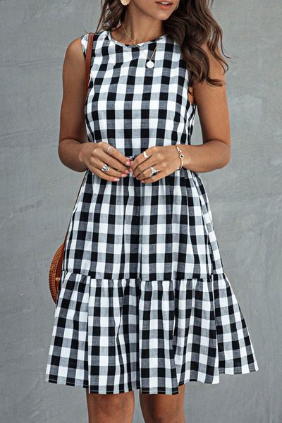 casual dresses summer fashion street plaid split joint o neck princess party plus size dress 2021 women clothing, Black;gray
casual dresses summer fashion street plaid split joint o neck princess party plus size dress 2021 women clothing, Black;gray