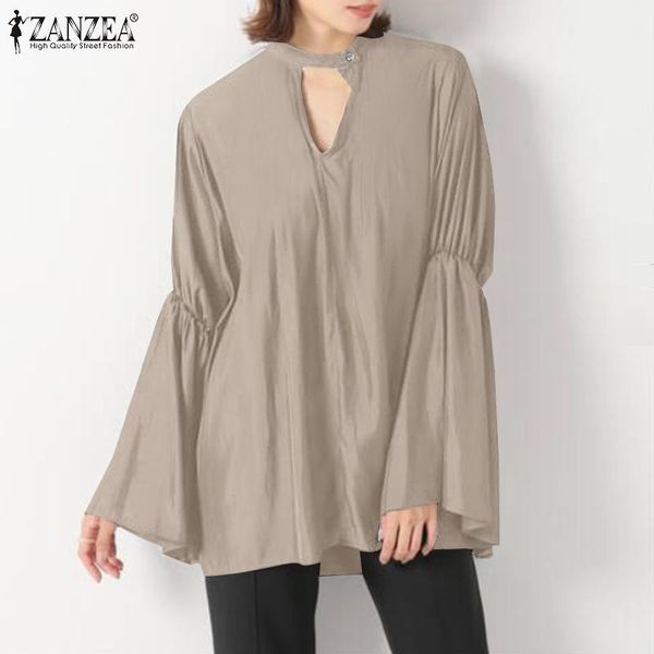 women's blouses & shirts elegant women flare sleeve zanzea 2021 summer hollow casual office lady blusas female o neck baggy tunic plus, White
women's blouses & shirts elegant women flare sleeve zanzea 2021 summer hollow casual office lady blusas female o neck baggy tunic plus, White