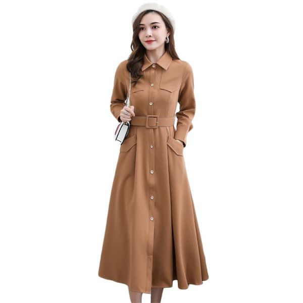women's trench coats coat women khaki plus size long windbreaker 2021 spring autumn slim sleeve single-breasted with belt ld1299, Tan;black
women's trench coats coat women khaki plus size long windbreaker 2021 spring autumn slim sleeve single-breasted with belt ld1299, Tan;black