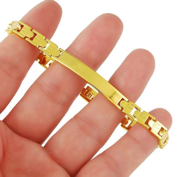 link, chain 24k gold bracelet 4mm medium light plated fashion for women & men's jewelry gifts, Black
link, chain 24k gold bracelet 4mm medium light plated fashion for women & men's jewelry gifts, Black