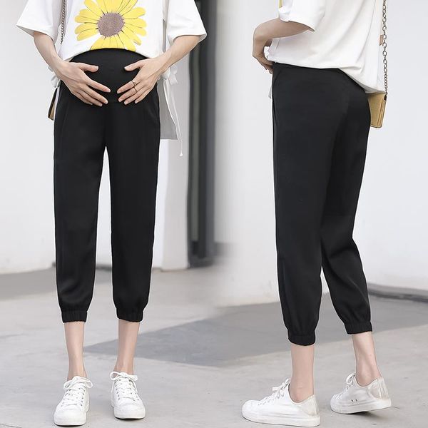 maternity bottoms 337# pants summer chiffon casual loose comfy belly support elastic waist trousers, White
maternity bottoms 337# pants summer chiffon casual loose comfy belly support elastic waist trousers, White