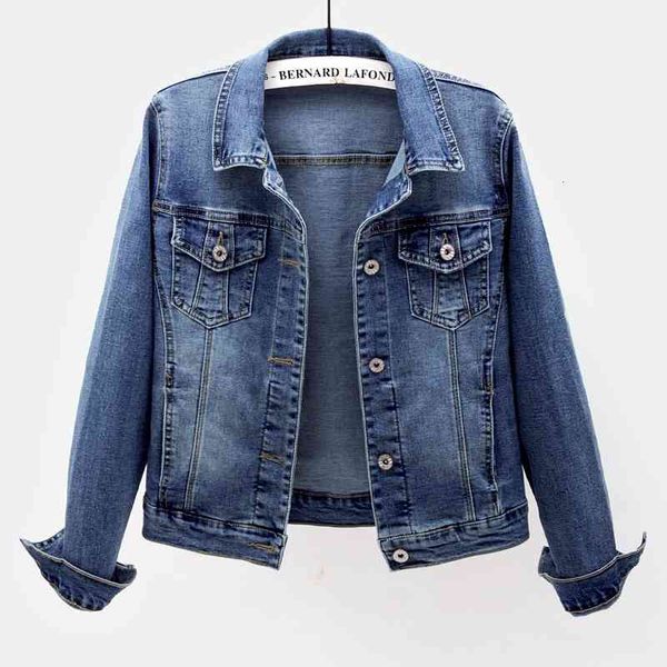 women's jackets 2021 spring autumn fashion slim denim coat women dark blue outerwear chaqueta mujer long sleeve short jeans female, Black;brown
women's jackets 2021 spring autumn fashion slim denim coat women dark blue outerwear chaqueta mujer long sleeve short jeans female, Black;brown