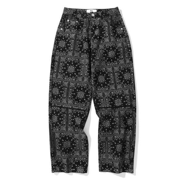 men's jeans eukaaru vintage cashew print denim men high street fashion casual wide leg pants streetwear hip hop loose straight, Blue
men's jeans eukaaru vintage cashew print denim men high street fashion casual wide leg pants streetwear hip hop loose straight, Blue