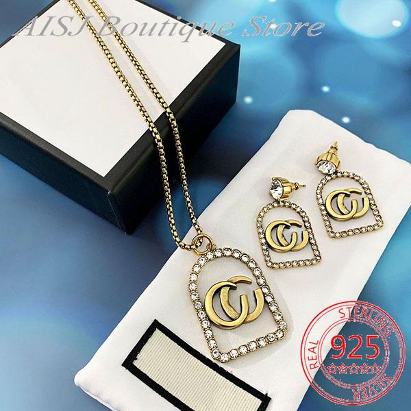 chains original 1:1 ag925 sterling silver vintage yellow g pendant necklace earrings ladies fashion jewelry
chains original 1:1 ag925 sterling silver vintage yellow g pendant necklace earrings ladies fashion jewelry