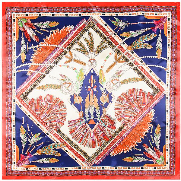 square satin silk scarf women fashion summer beach shawl designer feather print scarves bandana 90*90cm, Blue;gray
square satin silk scarf women fashion summer beach shawl designer feather print scarves bandana 90*90cm, Blue;gray