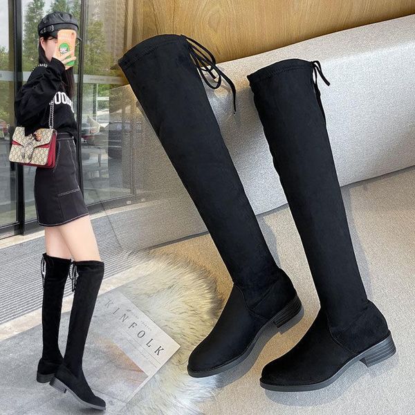 boots 2021 winter women high fashion hidden heel woman long boot warm plush thigh for platform shoes, Black
boots 2021 winter women high fashion hidden heel woman long boot warm plush thigh for platform shoes, Black