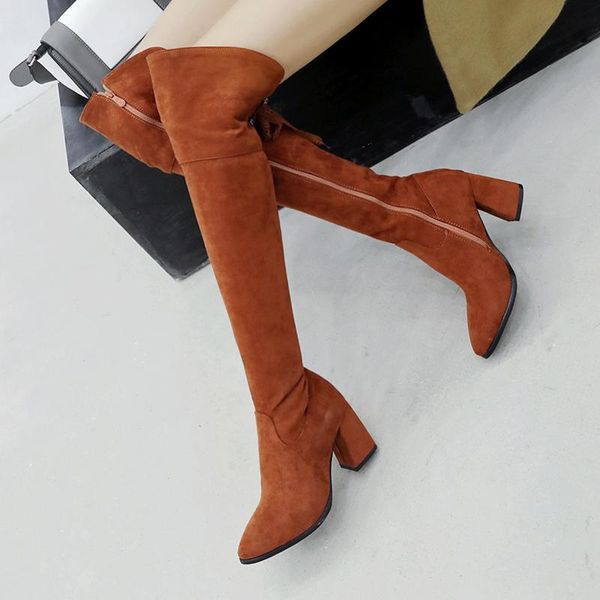 boots fashion over the knee women 2021 winter block heels thigh high black brown stretch slim long large size
boots fashion over the knee women 2021 winter block heels thigh high black brown stretch slim long large size