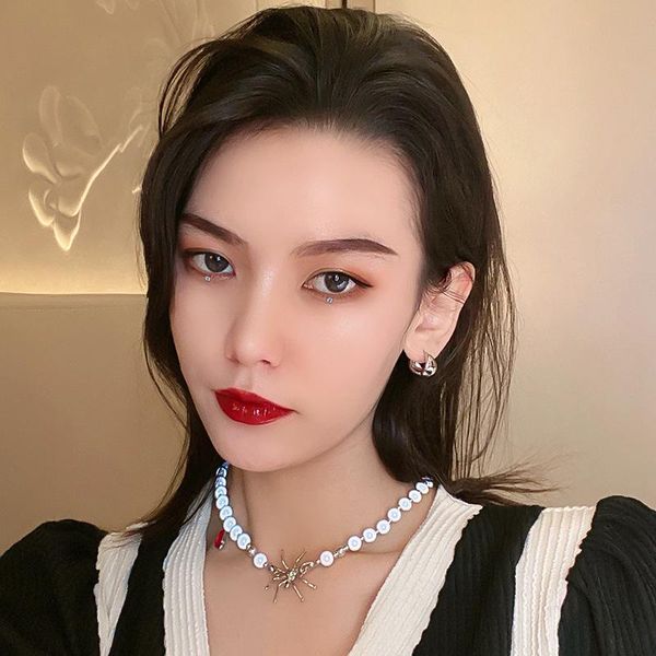 chains red crystal pearl stitching chain necklace hip-hop ins tide clavicle sweater accessories pendant female, Silver
chains red crystal pearl stitching chain necklace hip-hop ins tide clavicle sweater accessories pendant female, Silver