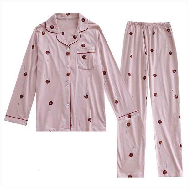 knitted spring autumn cherry print womens sleepwears casual wearable pajamas two piece suit cotton home kawaii pajama, Black;red
knitted spring autumn cherry print womens sleepwears casual wearable pajamas two piece suit cotton home kawaii pajama, Black;red