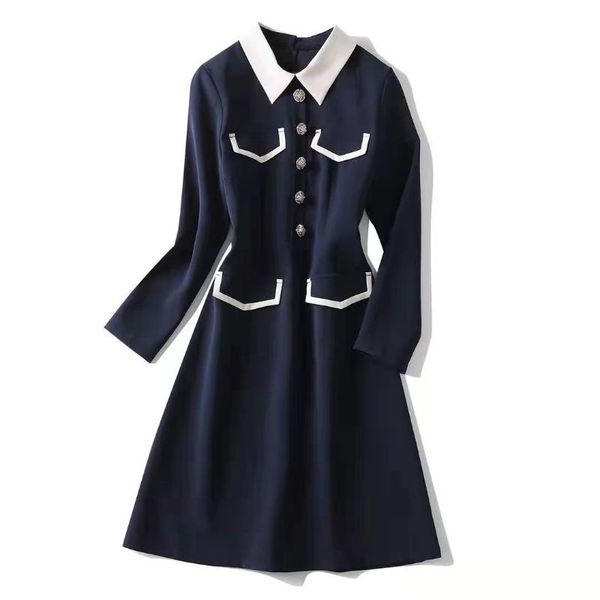 casual dresses european and american women's clothing winter 2022 long sleeve lapel exquisite buttons fashionable slim dress, Black;gray
casual dresses european and american women's clothing winter 2022 long sleeve lapel exquisite buttons fashionable slim dress, Black;gray