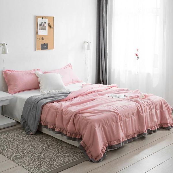 ruffle edge design comfortable quilt soft skin-friendly summer home lightweight air-conditioning blanket adults breathable comforters & sets
ruffle edge design comfortable quilt soft skin-friendly summer home lightweight air-conditioning blanket adults breathable comforters & sets