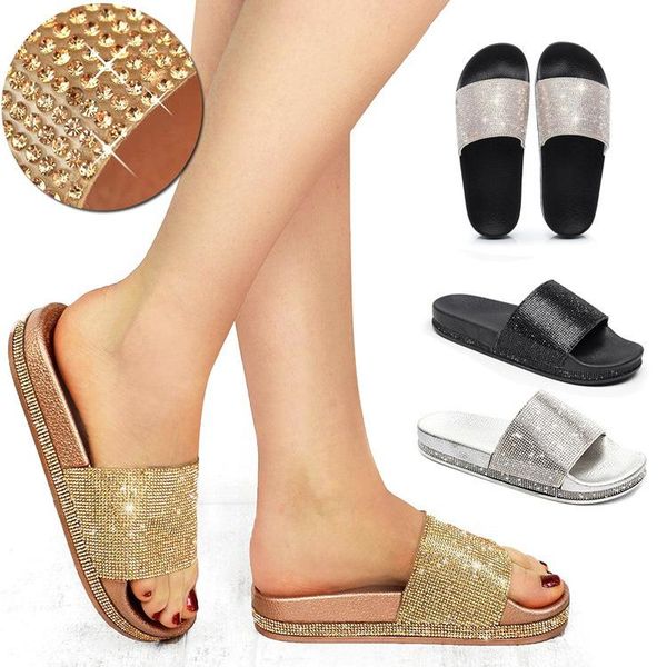 outside crystal blingbling summer women slippers casual thick platform ladies sandals flat non-slip beach slides home shoes, Black
outside crystal blingbling summer women slippers casual thick platform ladies sandals flat non-slip beach slides home shoes, Black