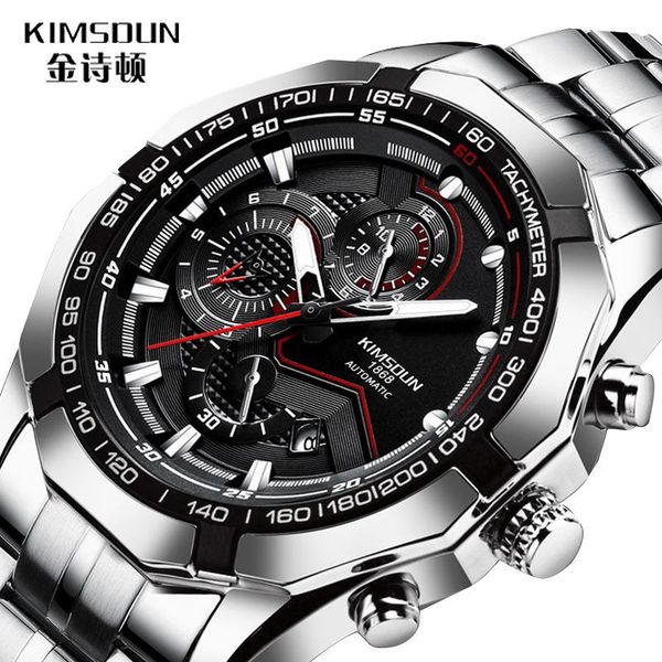 wristwatches kimsdun - men's watch brand multifunctional mechanical waterproof sport timing fine steel strap, Slivery;brown
wristwatches kimsdun - men's watch brand multifunctional mechanical waterproof sport timing fine steel strap, Slivery;brown