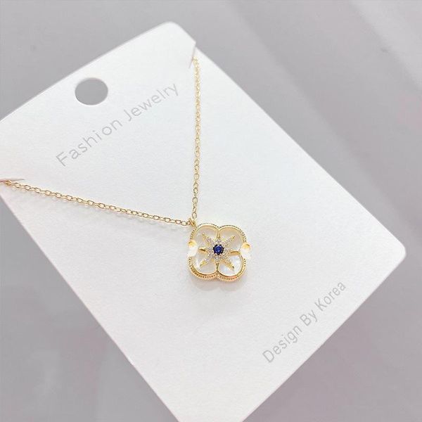 pendant necklaces exquisite simple shell clover necklace women's korean-style clavicle chain jewelry wholesale, Silver
pendant necklaces exquisite simple shell clover necklace women's korean-style clavicle chain jewelry wholesale, Silver