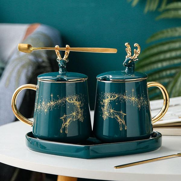 mugs 2pcs/set creative ceramic couple cup deer mug with spoon tray lid valentine's day wedding birthday gifts gift box
mugs 2pcs/set creative ceramic couple cup deer mug with spoon tray lid valentine's day wedding birthday gifts gift box