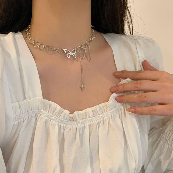 chains hollow niche design sense bowknot personality cold style clavicle chain ins hip hop temperament simple necklace female, Silver
chains hollow niche design sense bowknot personality cold style clavicle chain ins hip hop temperament simple necklace female, Silver