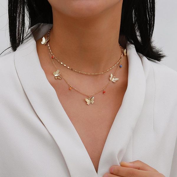 charming double bohemian layer sterling butterfly necklace elegant zircon choker for women party female jewelry gift chokers, Golden;silver
charming double bohemian layer sterling butterfly necklace elegant zircon choker for women party female jewelry gift chokers, Golden;silver