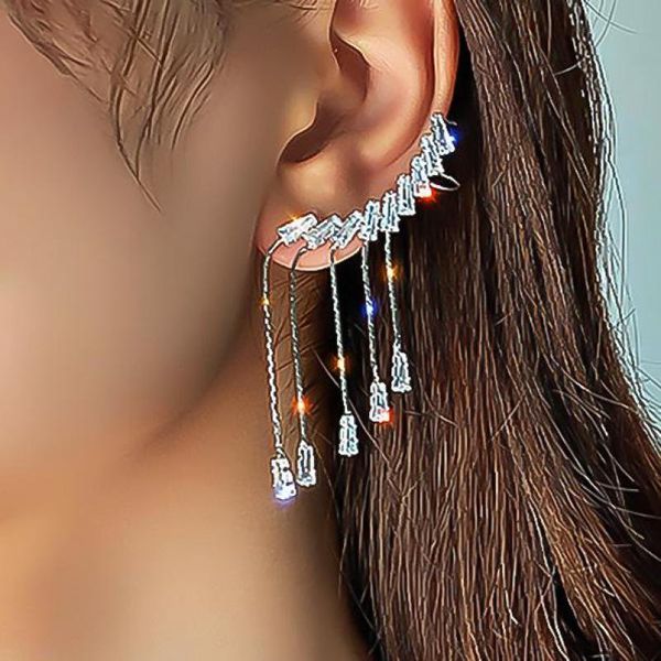 stud crystal zircon earrings silver plated creative wing tassel for women earing jewelry earings earring ear clip kolczyki, Golden;silver
stud crystal zircon earrings silver plated creative wing tassel for women earing jewelry earings earring ear clip kolczyki, Golden;silver