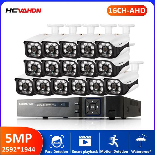 video surveillance system h.265+ 6in1 dvr 8x 16x outdoor weatherproof security cameras cctv wireless camera kits
video surveillance system h.265+ 6in1 dvr 8x 16x outdoor weatherproof security cameras cctv wireless camera kits