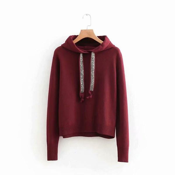 women's hoodies & sweatshirts evfer women autumn fashion diamond drawstring solid knitted female casual long sleeve high elastic knitwe, Black
women's hoodies & sweatshirts evfer women autumn fashion diamond drawstring solid knitted female casual long sleeve high elastic knitwe, Black