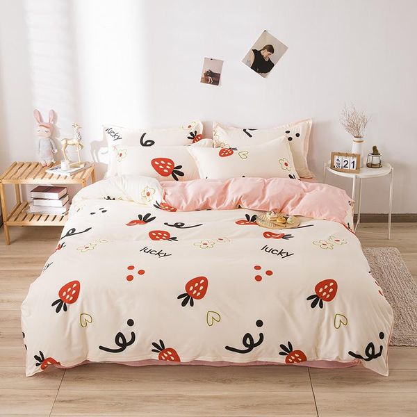 bedding sets lucky strawberry cute printed washed cotton quilt cover pillow case bed sheet soft single double king set oceania
bedding sets lucky strawberry cute printed washed cotton quilt cover pillow case bed sheet soft single double king set oceania