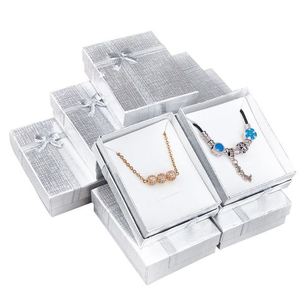 12pcs cardboard jewelry set boxes for necklaces pendants with bowknot outside and sponge inside rectangle size: 90x70x30mm, Black;white
12pcs cardboard jewelry set boxes for necklaces pendants with bowknot outside and sponge inside rectangle size: 90x70x30mm, Black;white