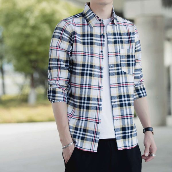men's casual shirts shirt long sleeve spring and autumn korean plaid youth large versatile men's casual inch fashion p82b zt97, White;black
men's casual shirts shirt long sleeve spring and autumn korean plaid youth large versatile men's casual inch fashion p82b zt97, White;black