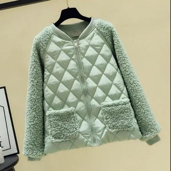 women's wool & blends coat cotton padded faux cashmere patchwork outerwear autumn winter thick all match quilted plus size abrigo mujer, Black
women's wool & blends coat cotton padded faux cashmere patchwork outerwear autumn winter thick all match quilted plus size abrigo mujer, Black