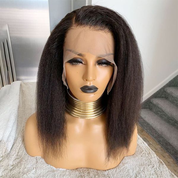 costume accessories yaki middle part 180% density kinky straight short bob natural black lace front synthetic wig for women baby hair pre pl, Silver
costume accessories yaki middle part 180% density kinky straight short bob natural black lace front synthetic wig for women baby hair pre pl, Silver