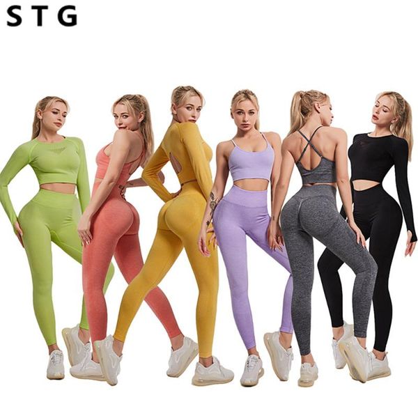 high waist seamless women yoga set workout sportswear gym clothing fitness long sleeves shirt crop leggings outfit
high waist seamless women yoga set workout sportswear gym clothing fitness long sleeves shirt crop leggings outfit