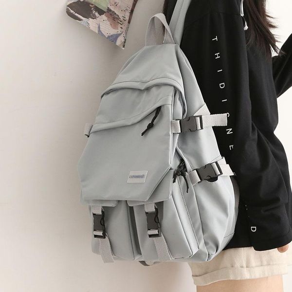 trendy cool tooling gray backpack women 2021 solid color school backpacks for teenagers multi-pockets travel bags female
trendy cool tooling gray backpack women 2021 solid color school backpacks for teenagers multi-pockets travel bags female